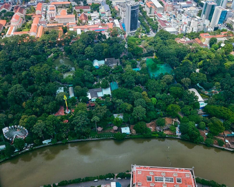Thảo Cầm Viên Sài Gòn nhìn từ trên cao
