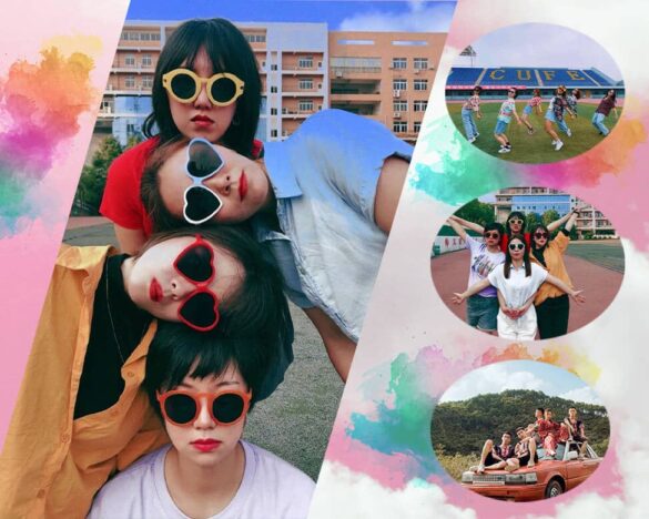 chụp ảnh nhóm lầy lội