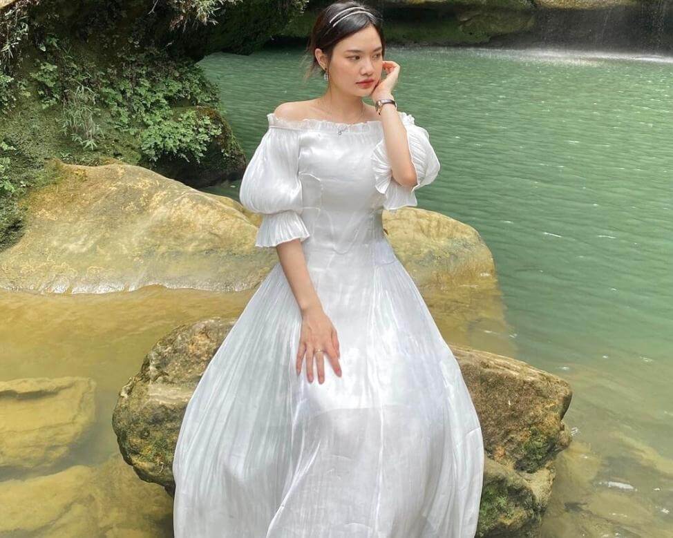 Mua Váy trắng thiết kế Jerani dự tiệc đi cưới sự kiện kỷ yếu Ảnh thật 100   Thời Trang Váy  Tiki