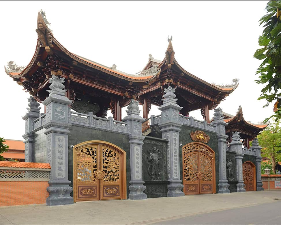 cổng chùa tu viện vĩnh nghiêm