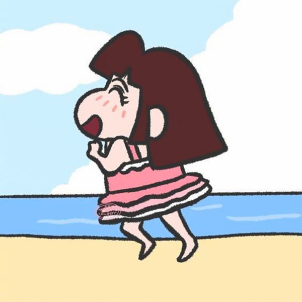 avatar đôi bạn cu shin tắm biển