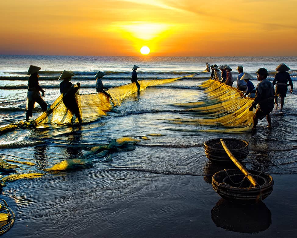 hoạt động chài lưới tại bãi biển sầm sơn thanh hóa